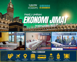 Pakej Umrah Ekonomi Jimat Musim Puncak (16 Dis 2026)
